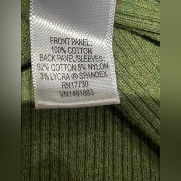 Merona Green Argyle V-Neck Sweater Women’s XS - Picture 4 of 4